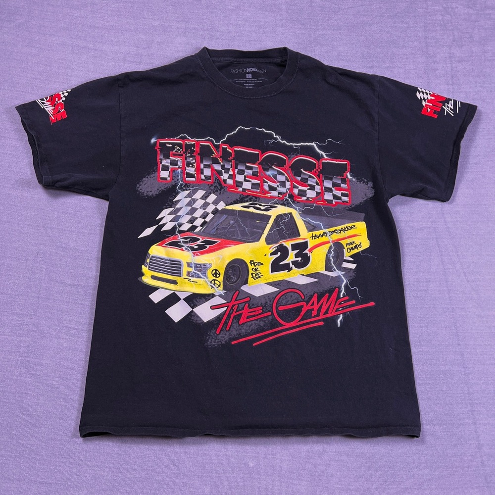 Fashion Nova Men Finesse The Game Style Racing Truck Graphic T-Shirt Large